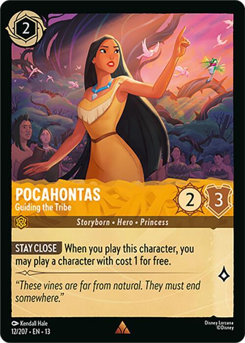Pocahontas, Guiding the Tribe 12/207 (Attack of the Vine!)  - Cold Foil