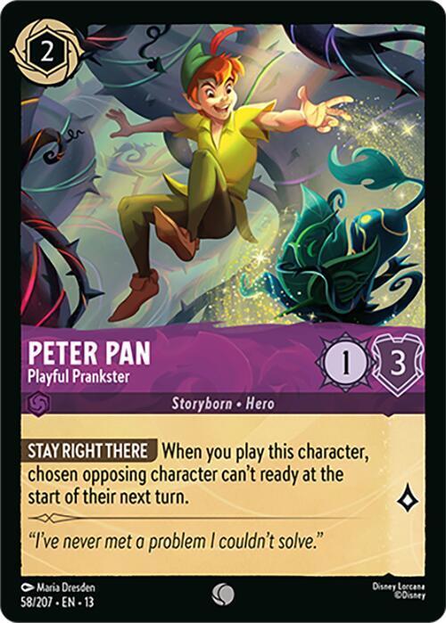 Peter Pan, Playful Prankster 58/207 (Attack of the Vine!) 