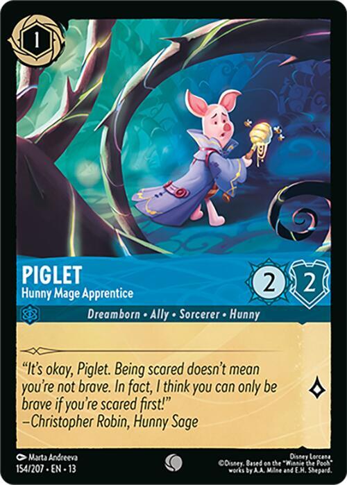 Piglet, Hunny Mage Apprentice 154/207 (Attack of the Vine!)  - Cold Foil