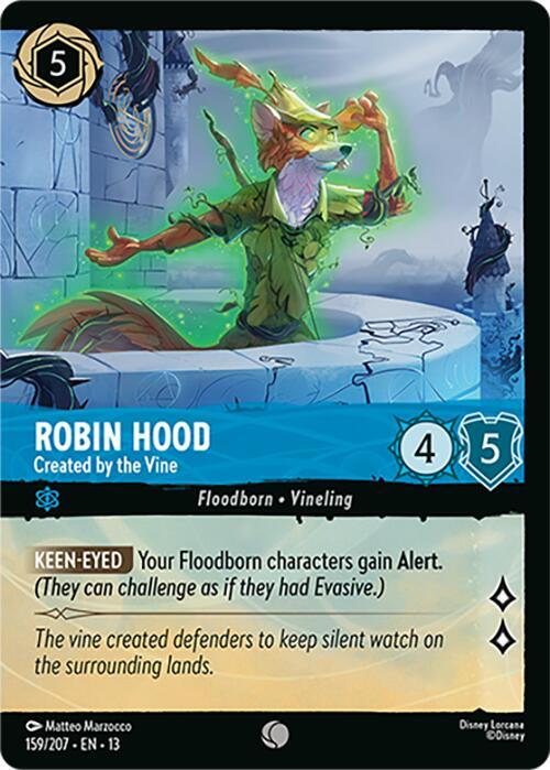 Robin Hood, Created by the Vine 159/207 (Attack of the Vine!)  - Cold Foil
