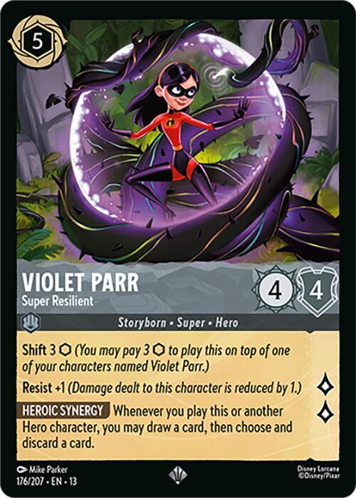 Violet Parr, Super Resilient 176/207 (Attack of the Vine!)  - Cold Foil