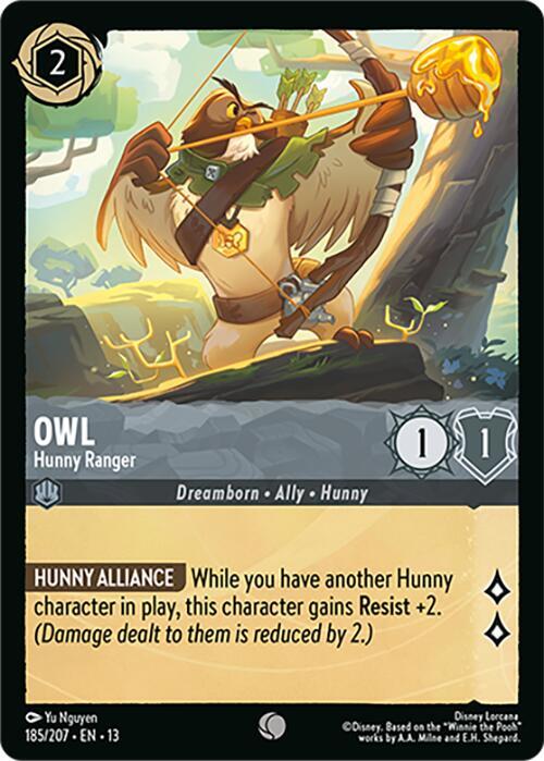 Owl, Hunny Ranger 185/207 (Attack of the Vine!) 