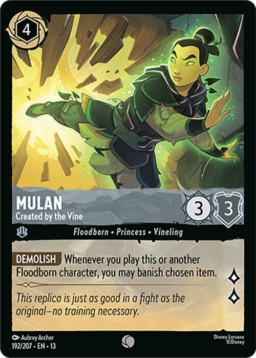Mulan, Created by the Vine 192/207 (Attack of the Vine!)  - Cold Foil