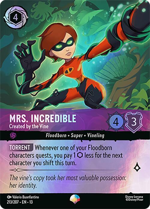Mrs. Incredible, Created by the Vine 213/207 (Attack of the Vine!)  - Holofoil