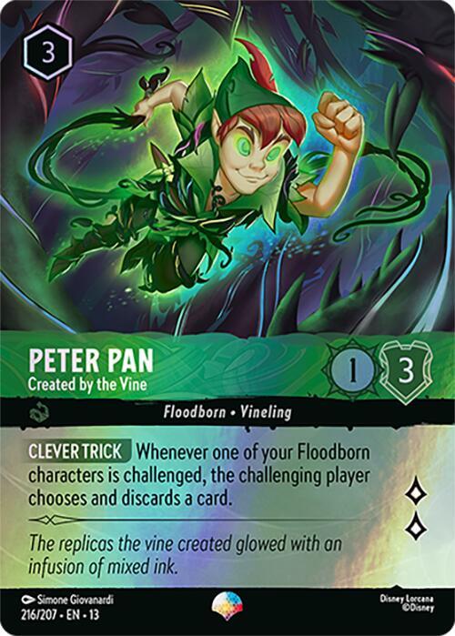 Peter Pan, Created by the Vine 216/207 (Attack of the Vine!)  - Holofoil