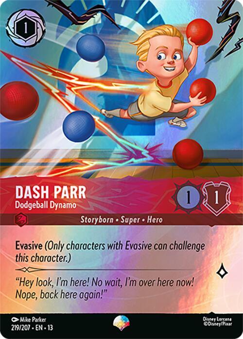 Dash Parr, Dodgeball Dynamo 219/207 (Attack of the Vine!)  - Holofoil