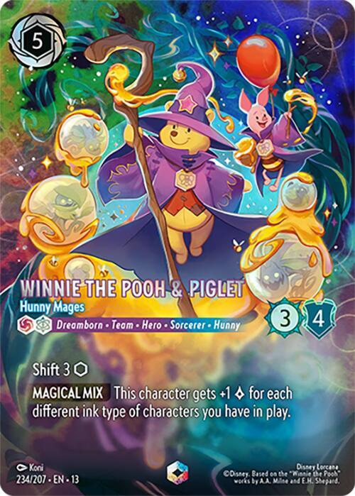 Winnie the Pooh and Piglet, Hunny Mages 234/207 (Attack of the Vine!)  - Holofoil