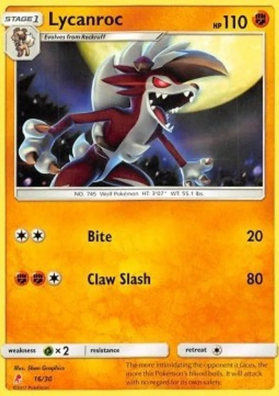 Lycanroc 16/30 (SM Trainer Kit: Lycanroc & Alolan Raichu) 
