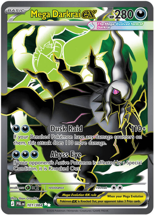 Mega Darkrai ex 101/084 (ME05: Pitch Black)  - Holofoil