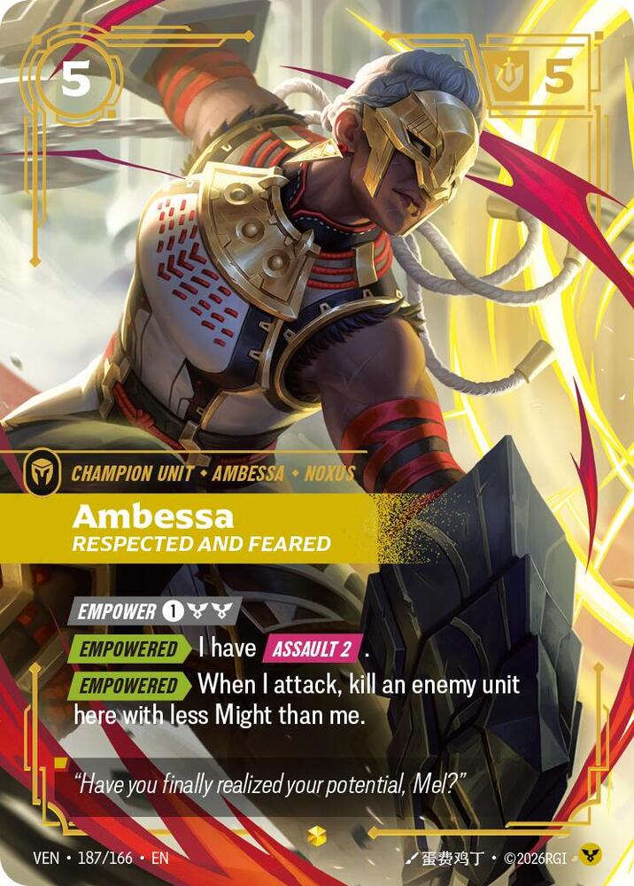 Ambessa - Respected and Feared 187/166 (Vendetta)  - Foil