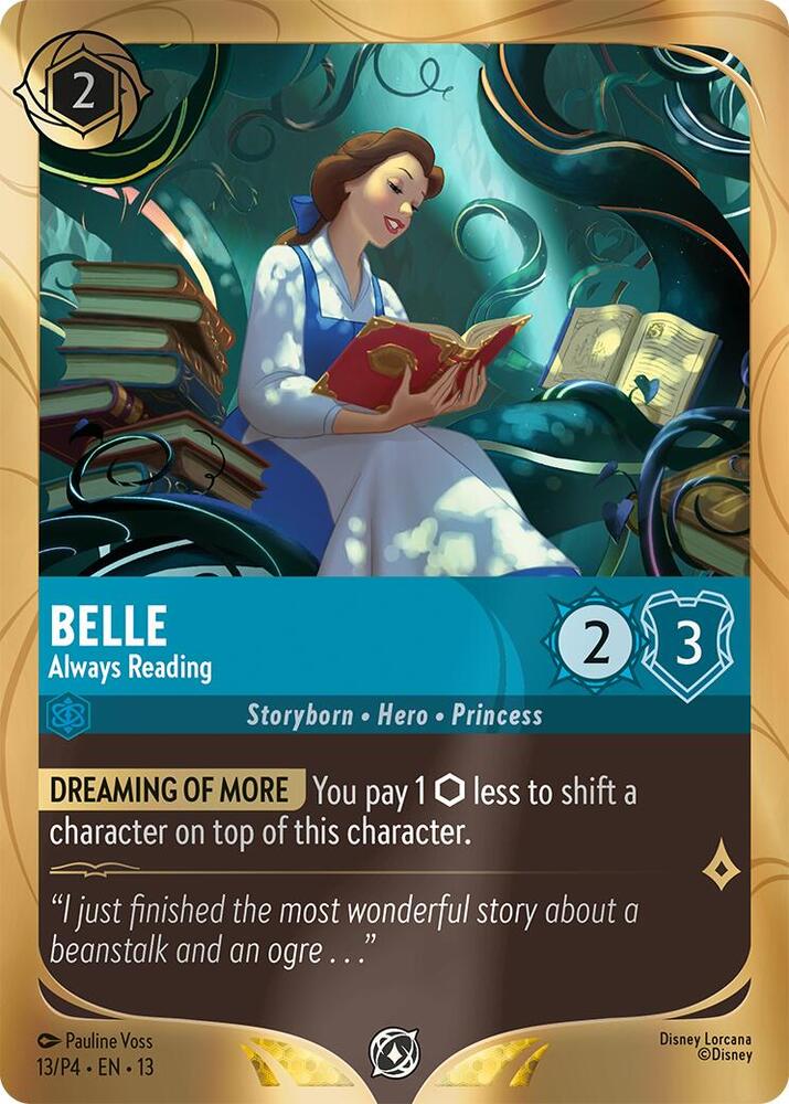Belle Always Reading 13 (Disney Lorcana Promo Cards)  - Holofoil