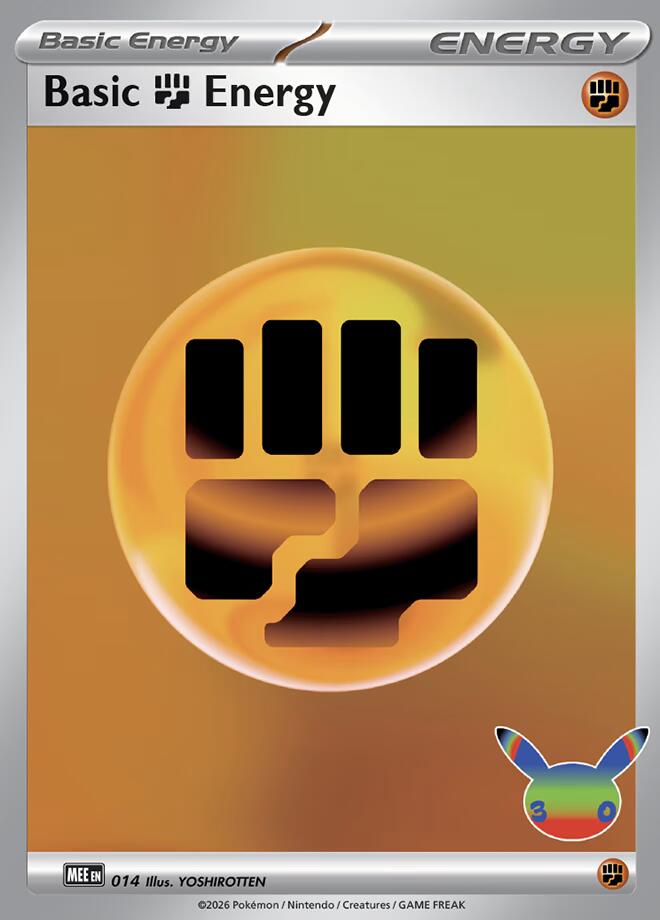 Basic Fighting Energy 014 (MEE: Mega Evolution Energies)  - Holofoil