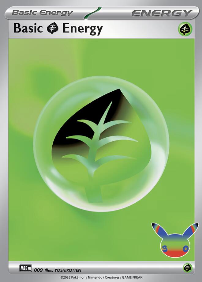 Basic Grass Energy 009 (MEE: Mega Evolution Energies)  - Holofoil