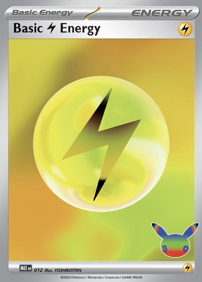 Basic Lightning Energy 012 (MEE: Mega Evolution Energies)  - Holofoil