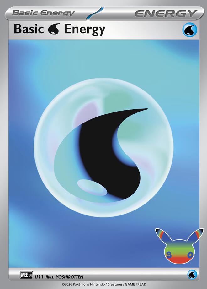 Basic Water Energy 011 (MEE: Mega Evolution Energies)  - Holofoil