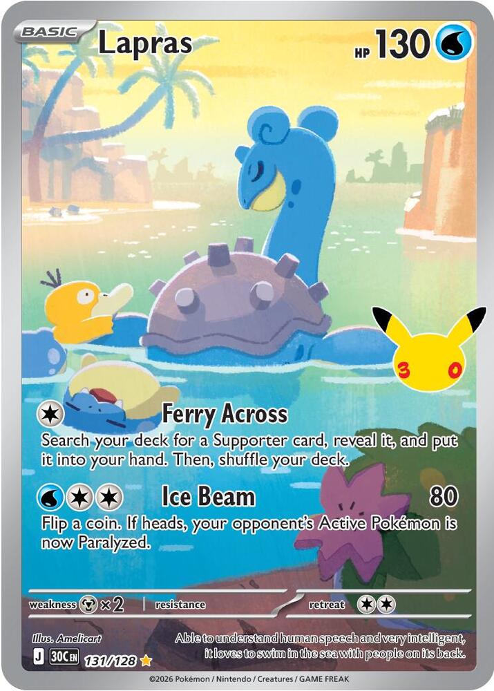 Lapras 131/128 (ME: 30th Celebration)  - Holofoil