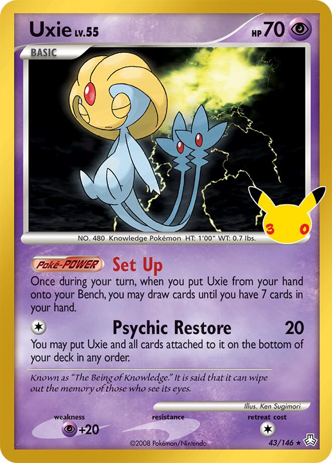 Uxie 43/146 (ME: 30th Celebration Classic Collection)  - Holofoil