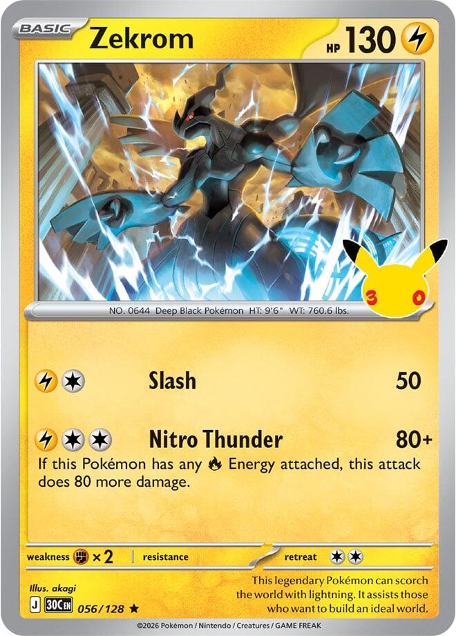 Zekrom 056/128 (ME: 30th Celebration)  - Holofoil