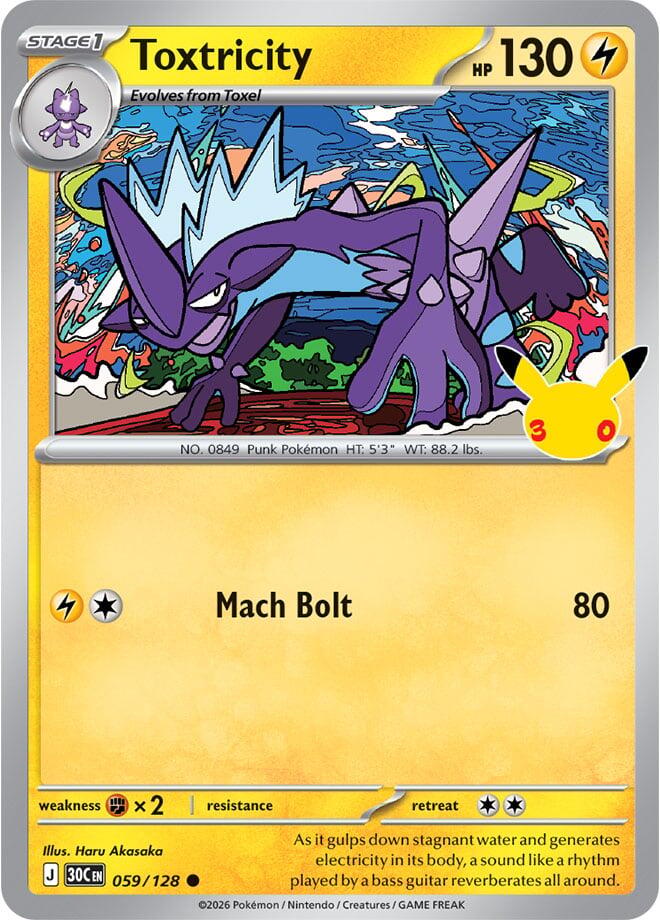 Toxtricity 059/128 (ME: 30th Celebration)  - Holofoil