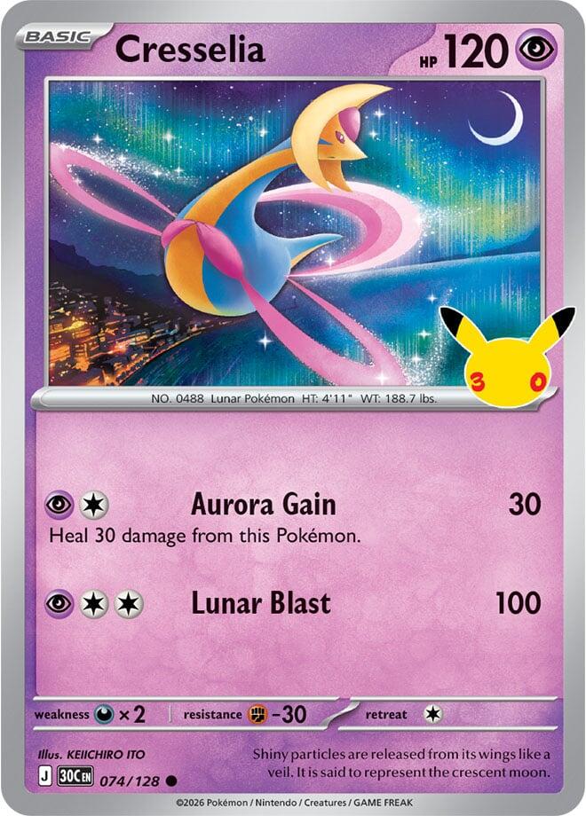 Cresselia 074/128 (ME: 30th Celebration)  - Holofoil