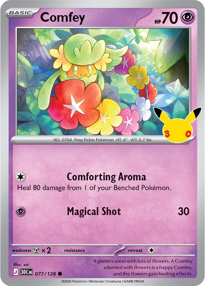 Comfey 077/128 (ME: 30th Celebration)  - Holofoil