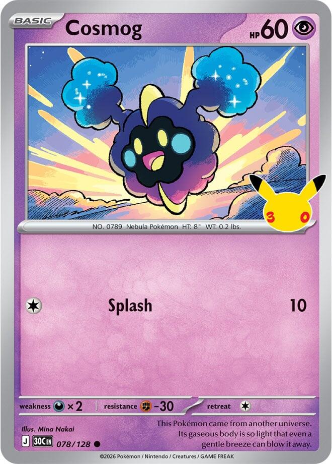 Cosmog 078/128 (ME: 30th Celebration)  - Holofoil