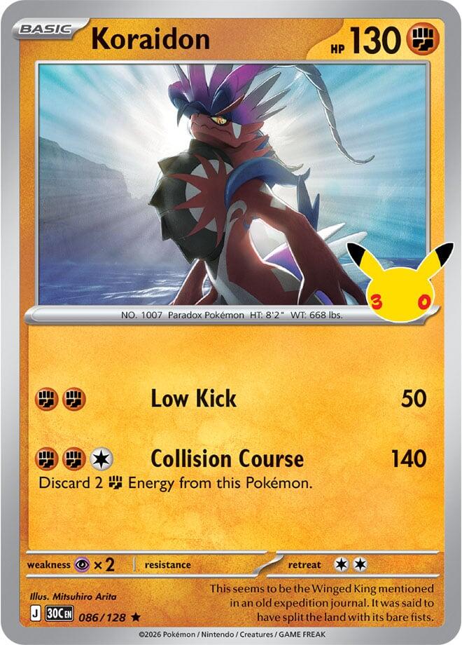 Koraidon 086/128 (ME: 30th Celebration)  - Holofoil