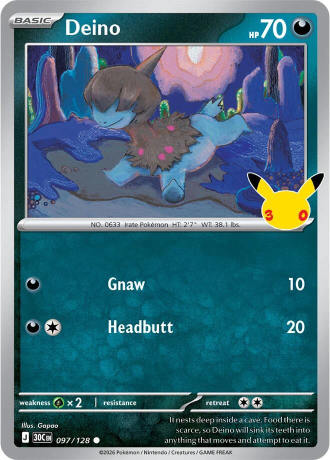 Deino 097/128 (ME: 30th Celebration)  - Holofoil