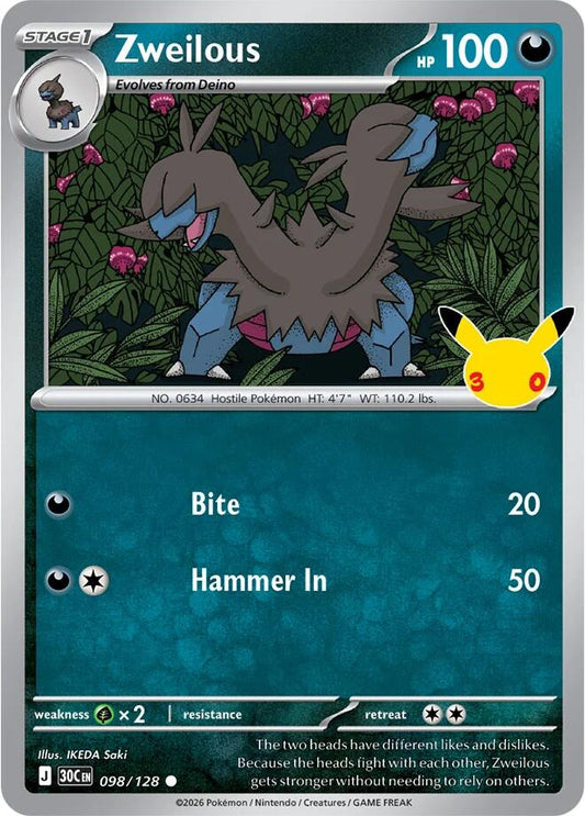 Zweilous 098/128 (ME: 30th Celebration)  - Holofoil