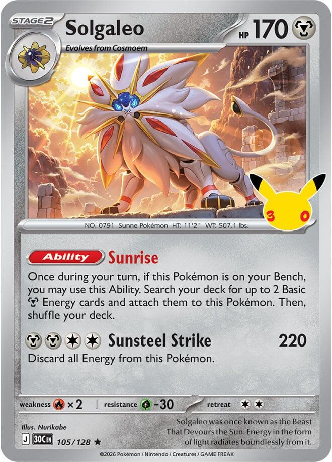 Solgaleo 105/128 (ME: 30th Celebration)  - Holofoil