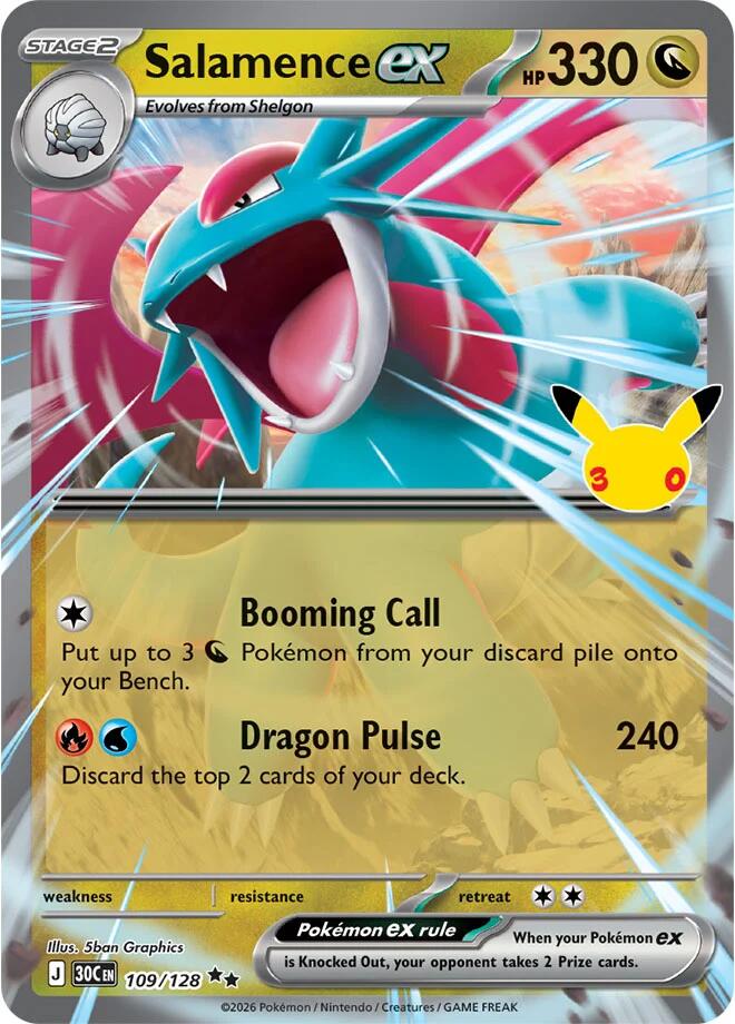 Salamence ex 109/128 (ME: 30th Celebration)  - Holofoil