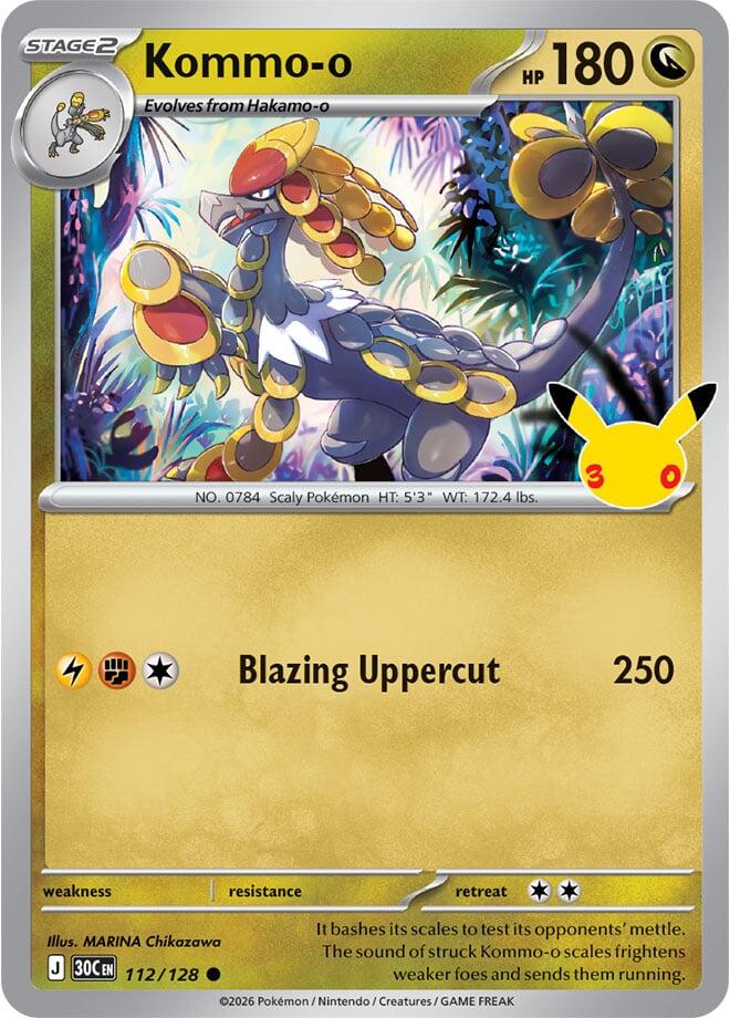 Kommo-o 112/128 (ME: 30th Celebration)  - Holofoil