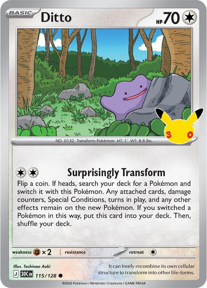 Ditto 115/128 (ME: 30th Celebration)  - Holofoil