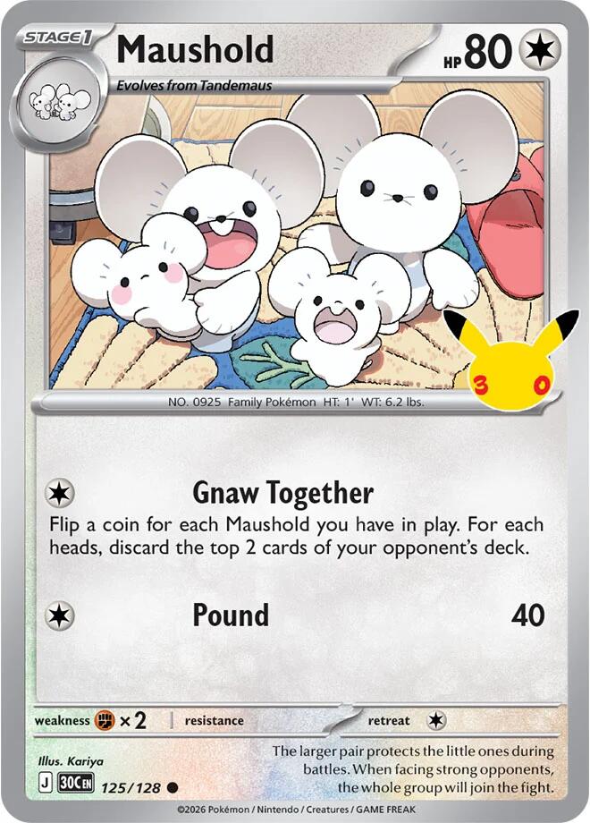 Maushold 125/128 (ME: 30th Celebration)  - Holofoil