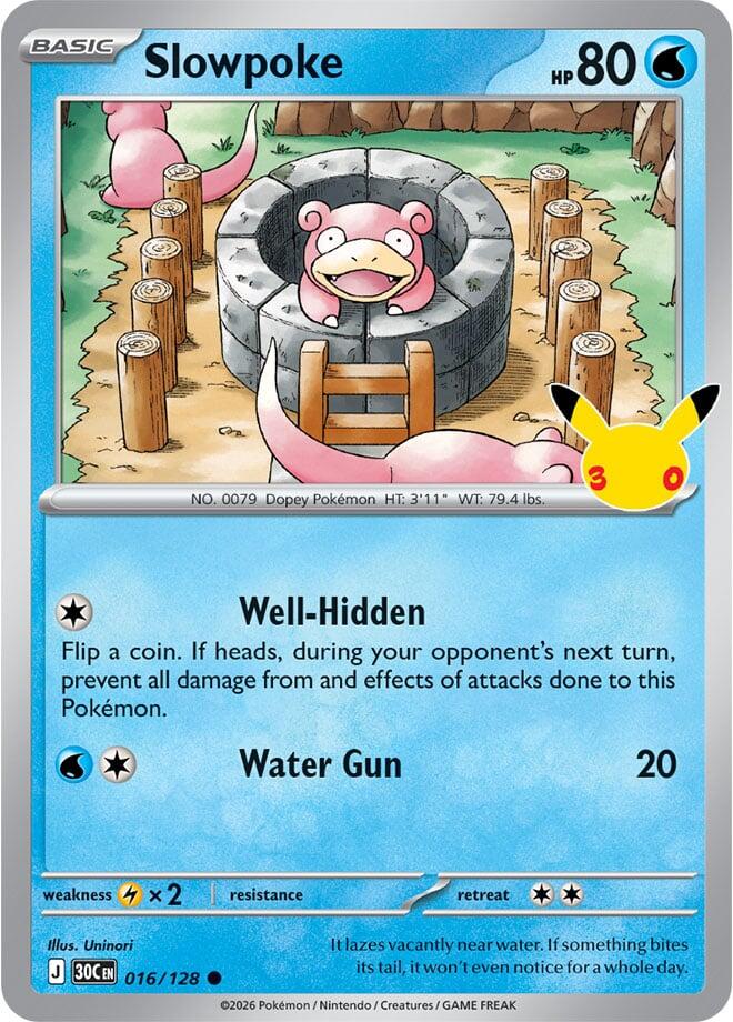 Slowpoke 016/128 (ME: 30th Celebration)  - Holofoil