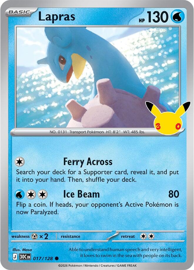 Lapras 017/128 (ME: 30th Celebration)  - Holofoil