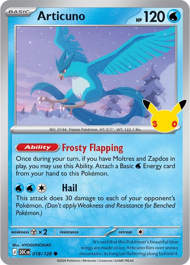 Articuno 018/128 (ME: 30th Celebration)  - Holofoil