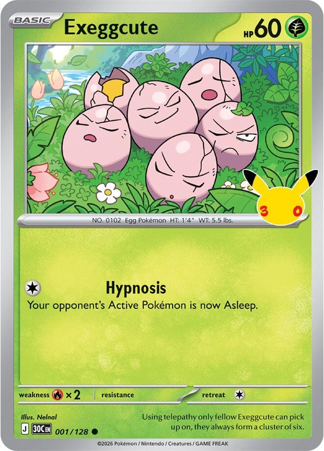 Exeggcute 001/128 (ME: 30th Celebration)  - Holofoil