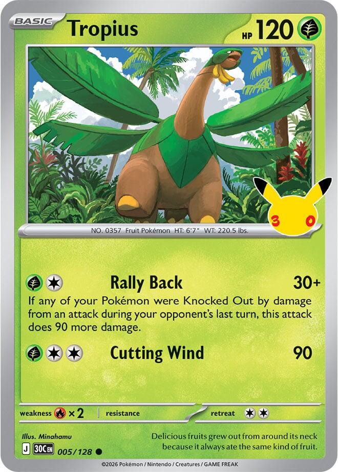 Tropius 005/128 (ME: 30th Celebration)  - Holofoil