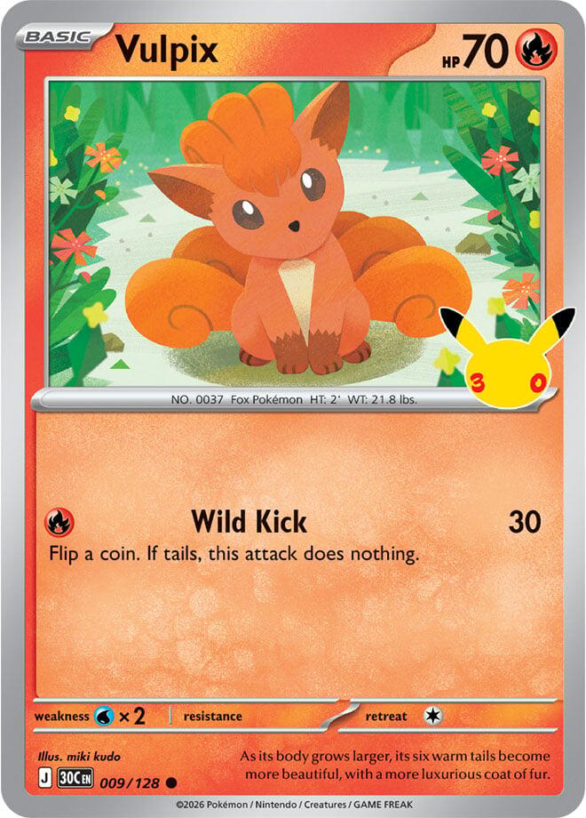 Vulpix 009/128 (ME: 30th Celebration)  - Holofoil