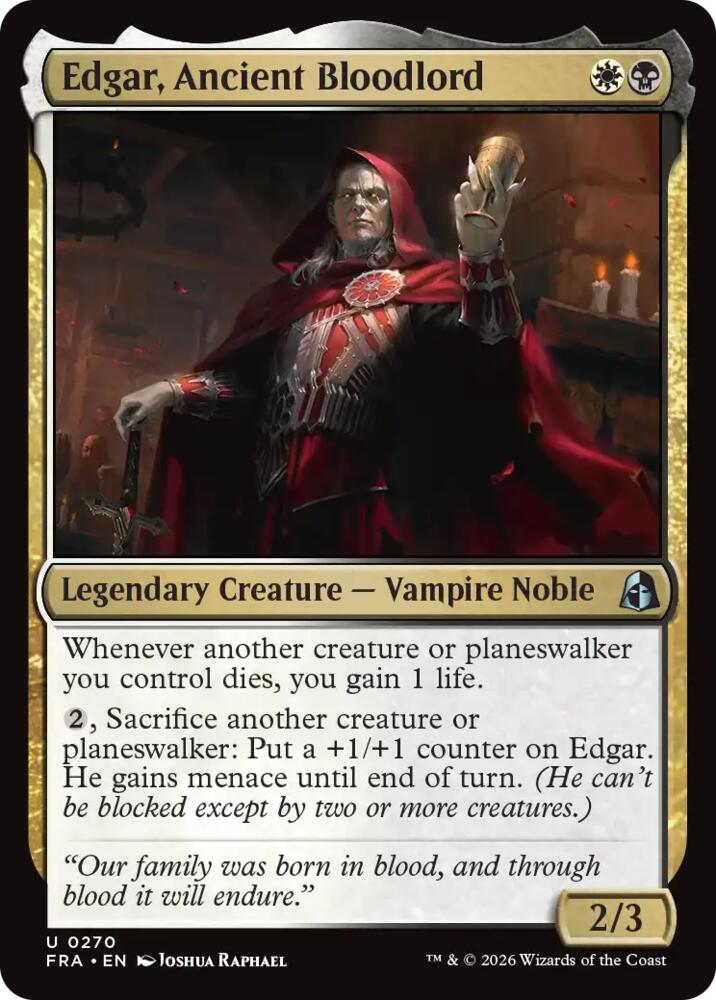 Edgar, Ancient Bloodlord 270 (Reality Fracture) 