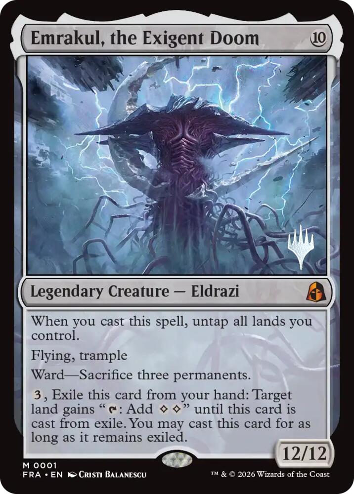 Emrakul the Exigent Doom 1 (Promo Pack: Reality Fracture) 