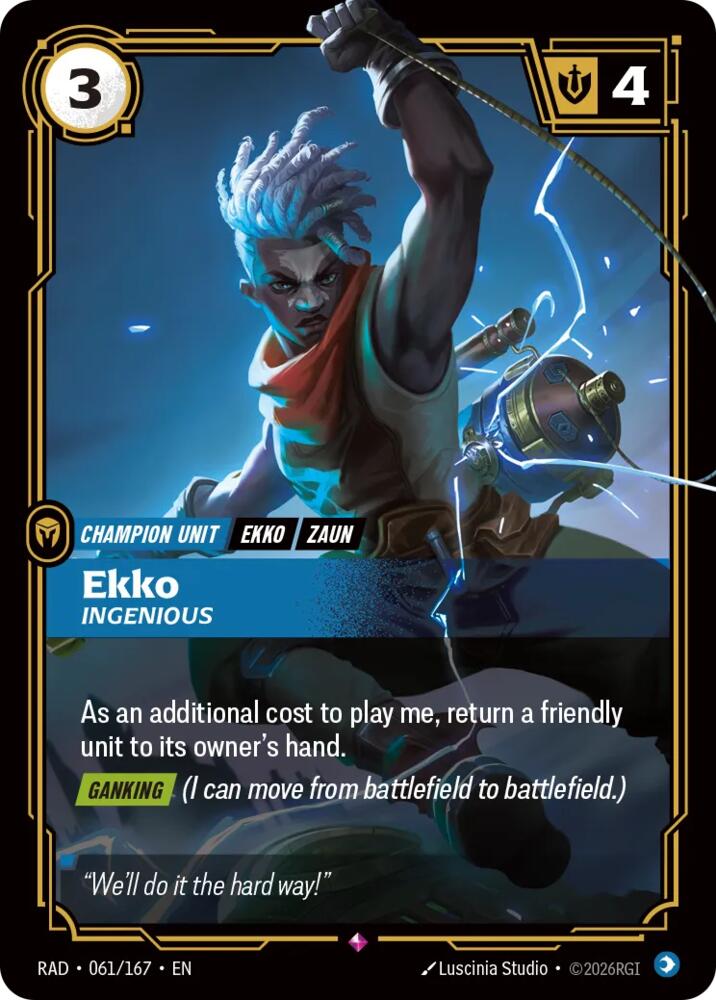 Ekko - Ingenious 061/167 (Radiance)  - Foil