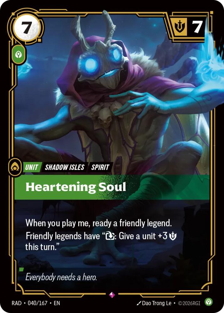 Heartening Soul 040/167 (Radiance)  - Foil