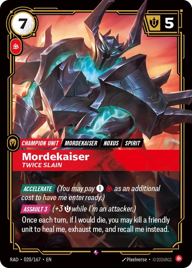 Mordekaiser - Twice Slain 020/167 (Radiance)  - Foil