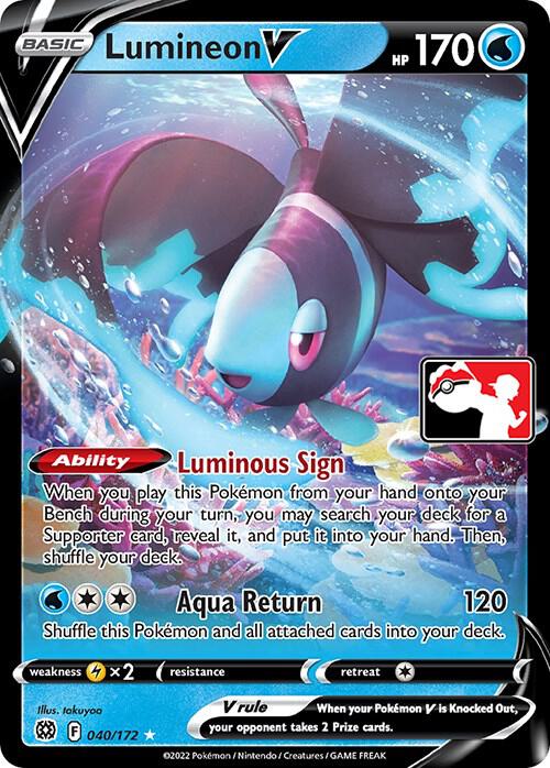 Lumineon V Series 2/3 040/172 (Prize Pack Series Cards)  - Holofoil