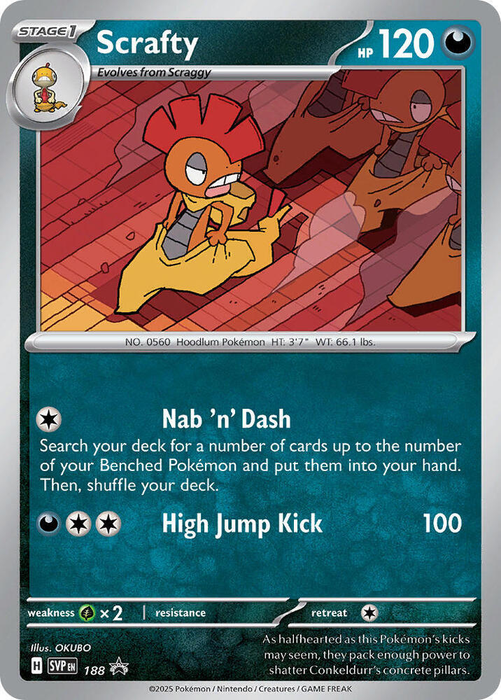Scrafty 188 (SV: Scarlet & Violet Promo Cards)  - Cosmo Holofoil