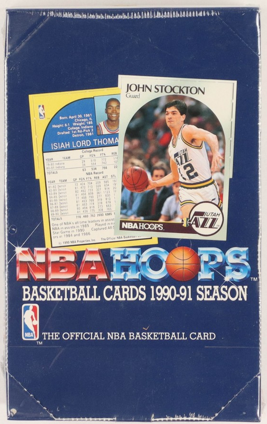 1990-91 NBA Hoops NBA Basketball series 1 Sealed wax box D Robinson, Jordan, Barkley - Factory Sealed