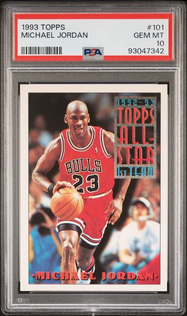 PSA 10 - MICHAEL JORDAN #101 - 1993 TOPPS ALL-STAR 1ST TEAM