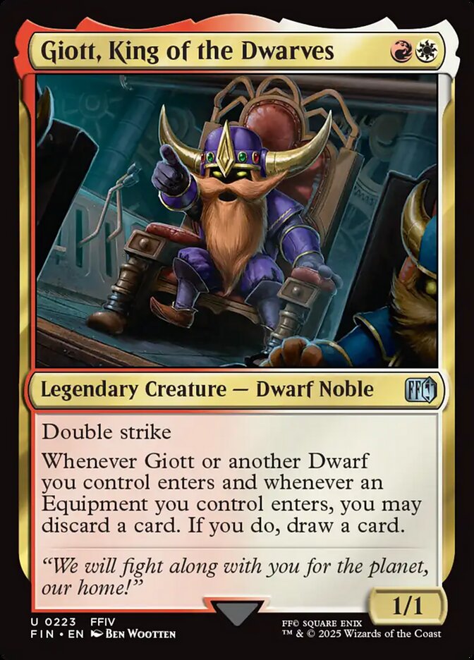 Giott, King of the Dwarves 223/309 (FINAL FANTASY)  - Foil